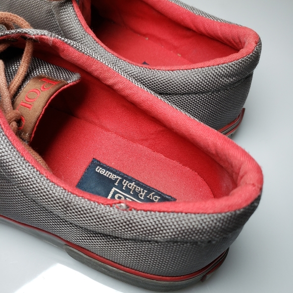 Polo Ralph Lauren Shoes Size 12D Gray Fashion Sneakers Fabric Men Forestmont II - Picture 3 of 15